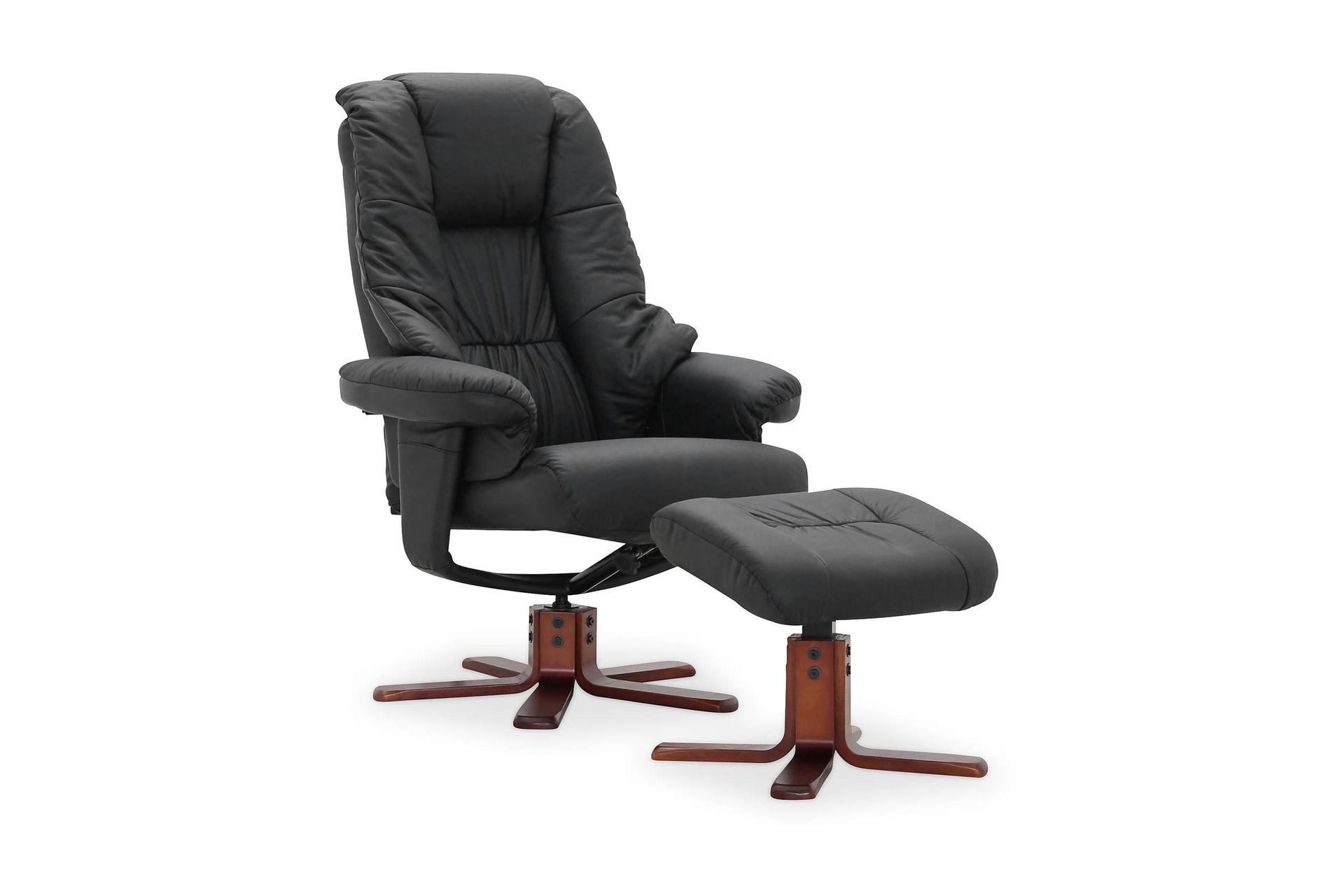 Pyörivä nojatuoli Comfy Musta - Nahka/PVC