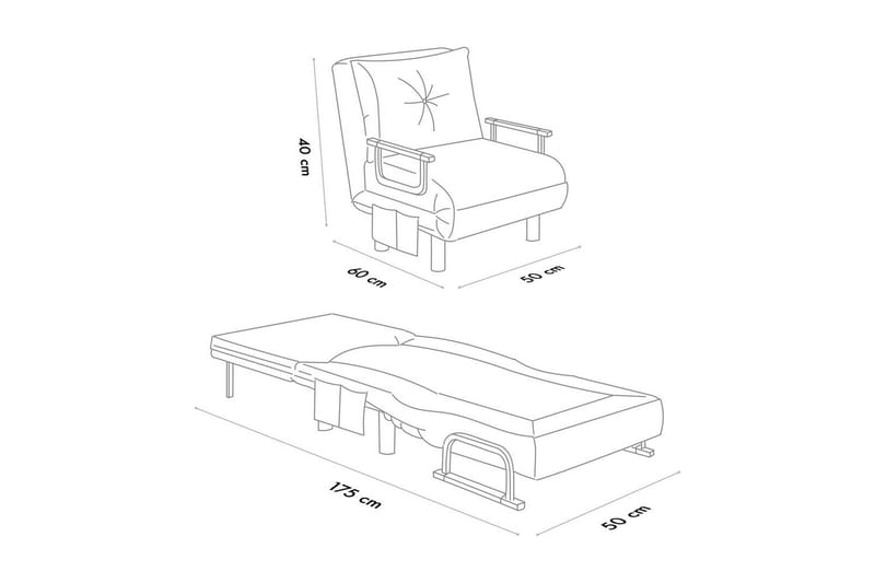 Quorin Vuodetuoli - Vaaleanharmaa - Huonekalut - Sohva - Vuodesohva