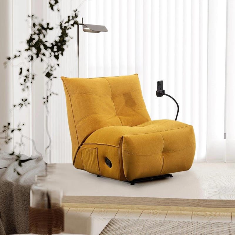 Recliner lepotuoli Selor manuaalisella mekanismilla - keltainen - Huonekalut - Tuoli & nojatuoli - Nojatuoli & lepotuoli - Nojatuoli rahilla