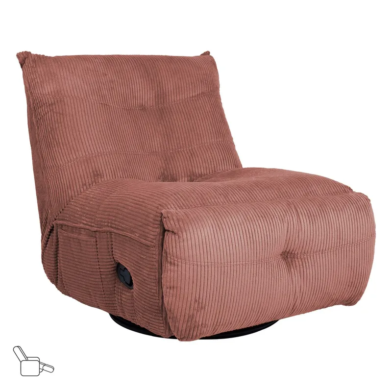 Recliner lepotuoli Selor manuaalisella mekanismilla, pinkki