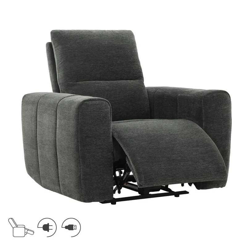Recliner-nojatuoli Ödmark sähköisellä mekanismilla, harmaa