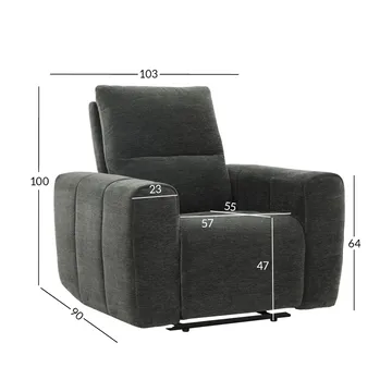 Recliner-nojatuoli Ödmark sähköisellä mekanismilla - harmaa - Huonekalut - Tuoli & nojatuoli - Nojatuoli & lepotuoli - Mekanismituoli