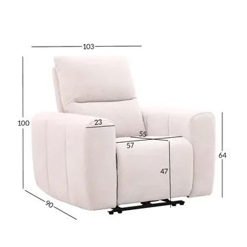 Recliner-nojatuoli Ödmark sähköisellä mekanismilla - vaaleanbeige - Huonekalut - Tuoli & nojatuoli - Nojatuoli & lepotuoli - Mekanismituoli