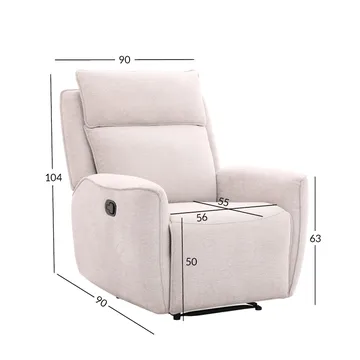 Recliner-nojatuoli Östvik manuaalisella mekanismilla - beige - Huonekalut - Tuoli & nojatuoli - Nojatuoli & lepotuoli - Mekanismituoli