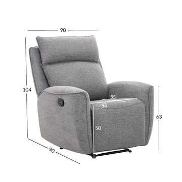 Recliner-nojatuoli Östvik manuaalisella mekanismilla - harmaa - Huonekalut - Tuoli & nojatuoli - Nojatuoli & lepotuoli - Mekanismituoli