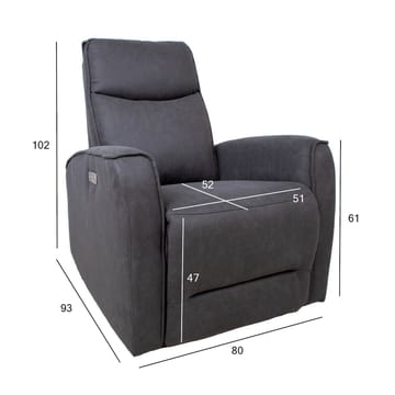Recliner-nojatuoli Björna sähköisellä mekanismilla - harmaa - Huonekalut - Tuoli & nojatuoli - Nojatuoli & lepotuoli - Mekanismituoli