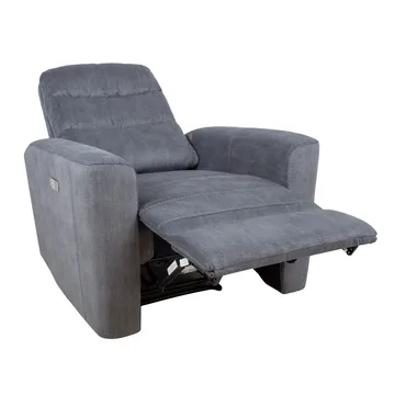 Recliner-nojatuoli Darvi sähköisellä mekanismilla - harmaa sametti - Huonekalut - Tuoli & nojatuoli - Nojatuoli & lepotuoli - Mekanismituoli