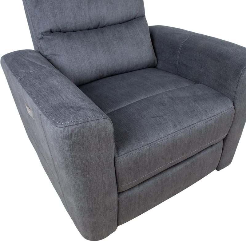 Recliner-nojatuoli Darvi sähköisellä mekanismilla - harmaa sametti - Huonekalut - Tuoli & nojatuoli - Nojatuoli & lepotuoli - Mekanismituoli