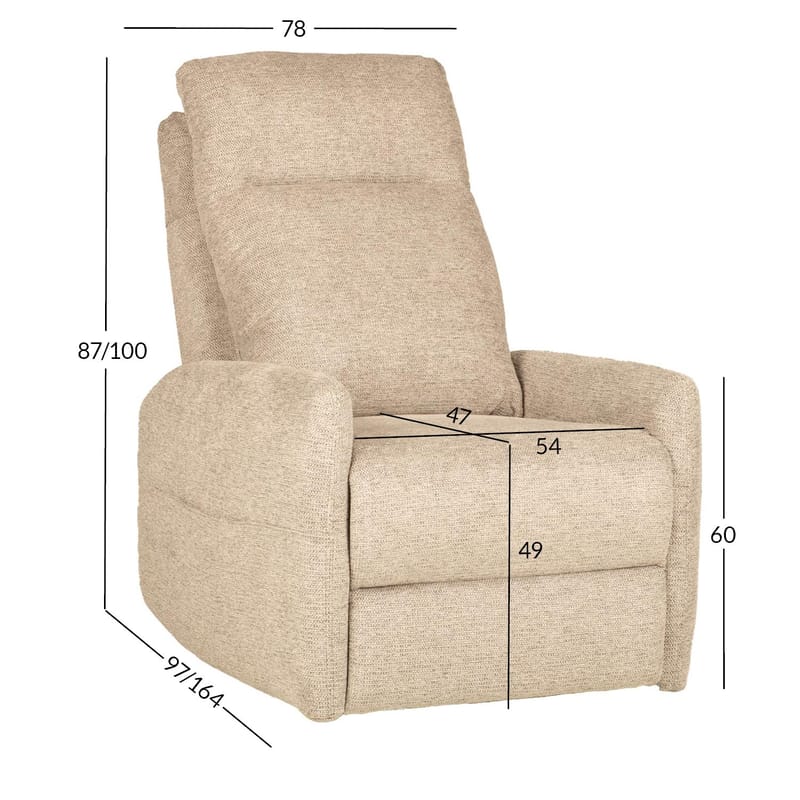 Recliner-nojatuoli Gränor sähköisellä mekanismilla ja hierontatoiminnolla - Beige - Huonekalut - Tuoli & nojatuoli - Nojatuoli & lepotuoli - Hierontatuolit