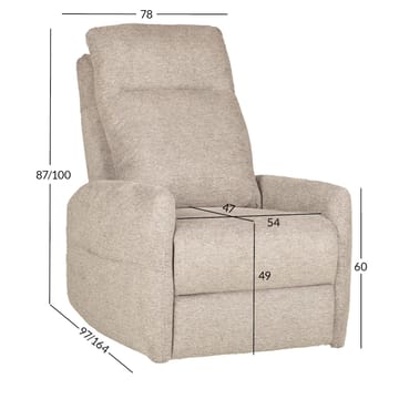 Recliner-nojatuoli Gränor sähköisellä mekanismilla ja hierontatoiminnolla - Harmaa - Huonekalut - Tuoli & nojatuoli - Nojatuoli & lepotuoli - Hierontatuolit