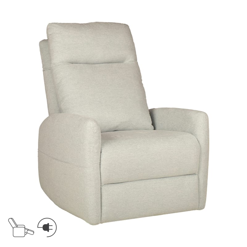Recliner-nojatuoli Gränor sähköisellä mekanismilla ja hierontatoiminnolla, sinertävänharmaa