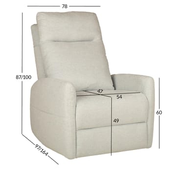 Recliner-nojatuoli Gränor sähköisellä mekanismilla ja hierontatoiminnolla - sinertävänharmaa - Huonekalut - Tuoli & nojatuoli - Nojatuoli & lepotuoli - Hierontatuolit