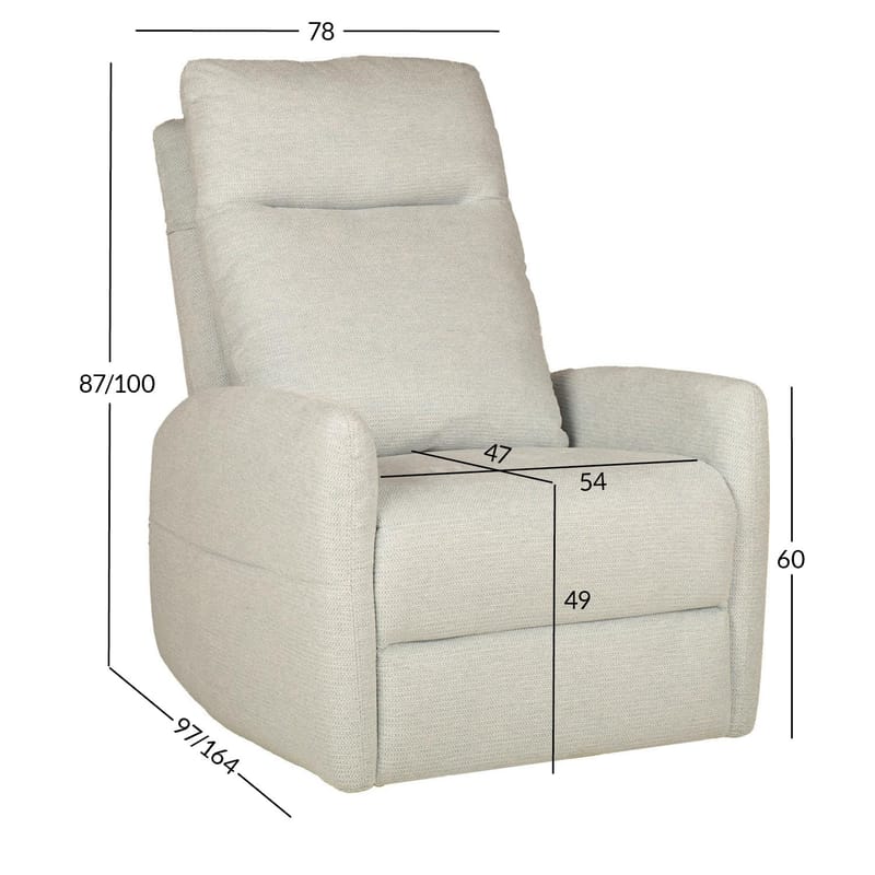 Recliner-nojatuoli Gränor sähköisellä mekanismilla ja hierontatoiminnolla - sinertävänharmaa - Huonekalut - Tuoli & nojatuoli - Nojatuoli & lepotuoli - Hierontatuolit