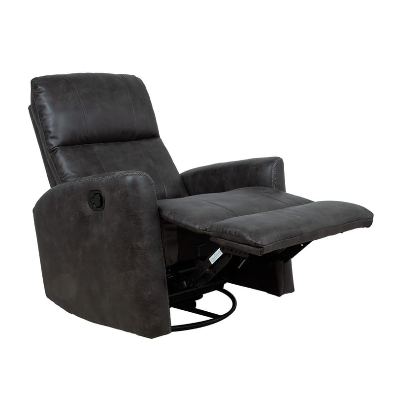 Recliner-nojatuoli Lönvik manuaalisella keinuvalla ja pyörivällä mekanismilla - harmaa - Huonekalut - Tuoli & nojatuoli - Nojatuoli & lepotuoli - Nojatuoli rahilla
