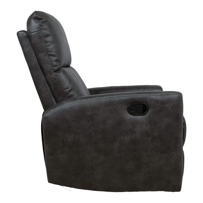 Recliner-nojatuoli Lönvik manuaalisella keinuvalla ja pyörivällä mekanismilla - harmaa - Huonekalut - Tuoli & nojatuoli - Nojatuoli & lepotuoli - Nojatuoli rahilla