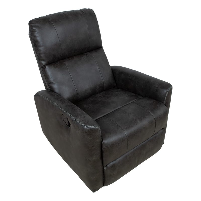 Recliner-nojatuoli Lönvik manuaalisella keinuvalla ja pyörivällä mekanismilla - harmaa - Huonekalut - Tuoli & nojatuoli - Nojatuoli & lepotuoli - Nojatuoli rahilla