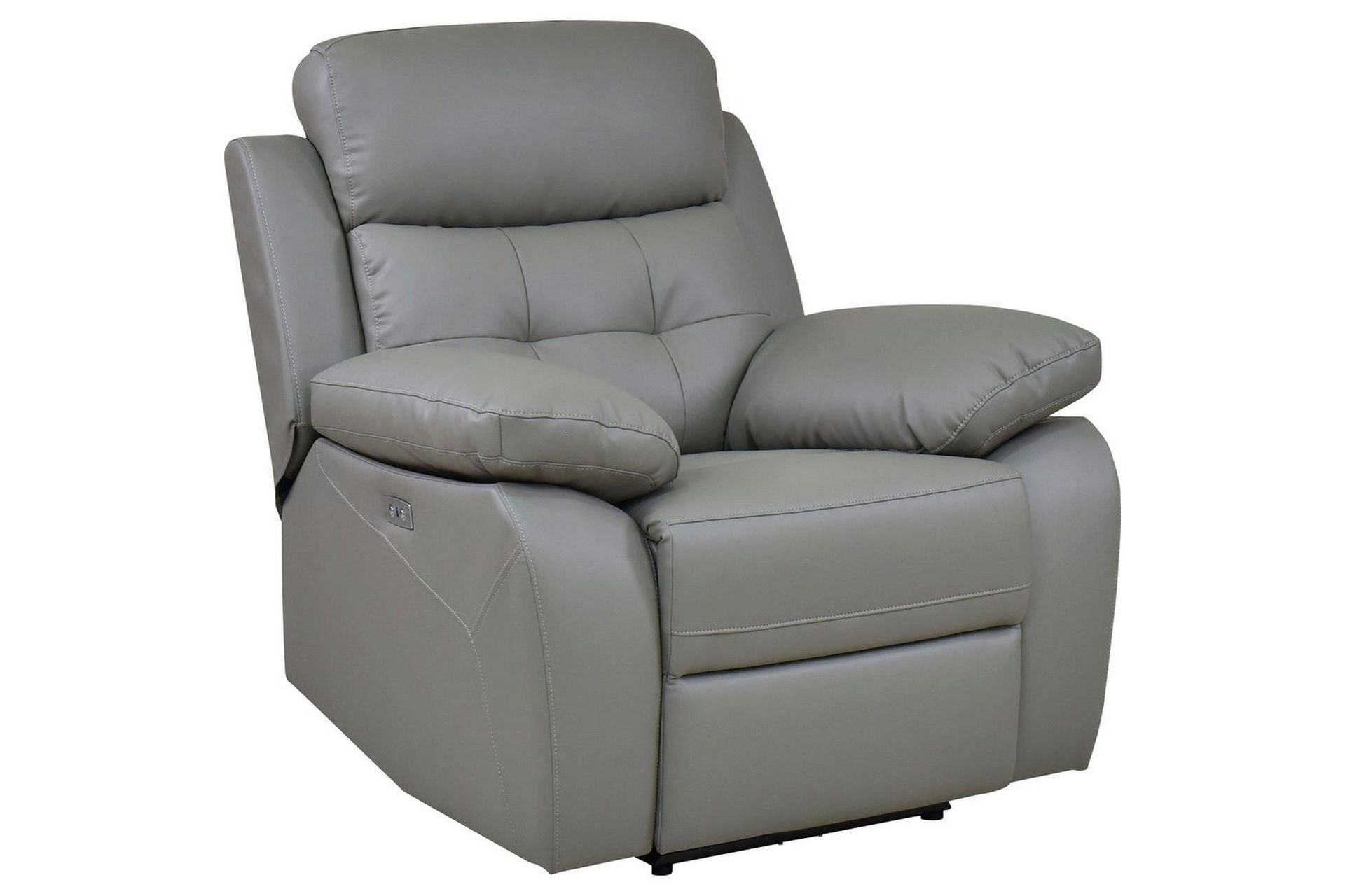 Recliner-nojatuoli Loft24 Nojatuoli Lannilis vaaleanharmaa, PU/puu/metalli, sähkötoiminen lepotuoli Ljusgrå -