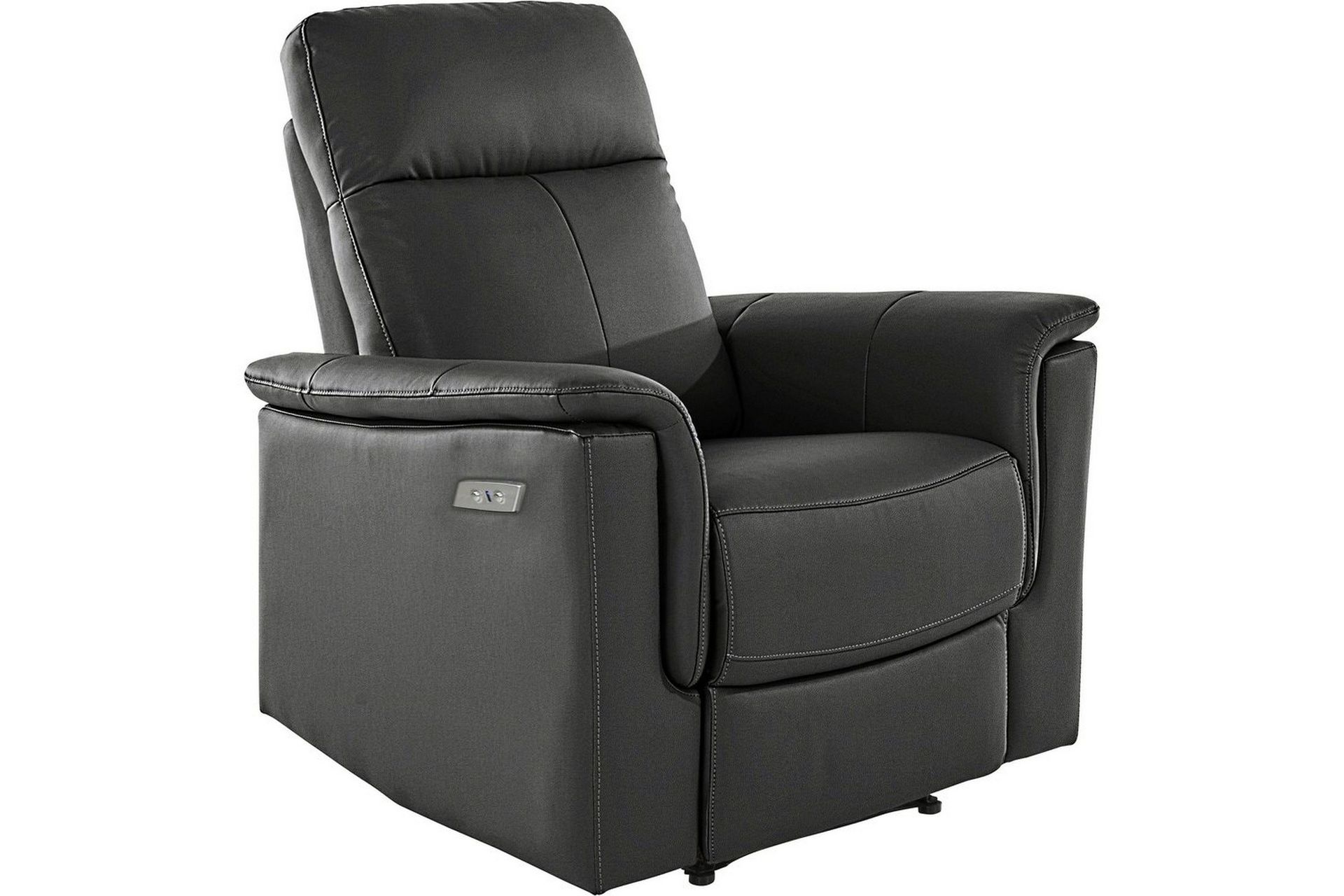 Recliner-nojatuoli Loft24 Nojatuoli Southbrook harmaa, PU/puu/metalli, sähkötoiminen recliner Grå -