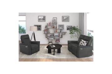 Recliner-nojatuoli Loft24 Nojatuoli Southbrook harmaa, PU/puu/metalli, sähkötoiminen recliner Grå - Huonekalut - Tuoli & nojatuoli - Nojatuoli & lepotuoli - Mekanismituoli