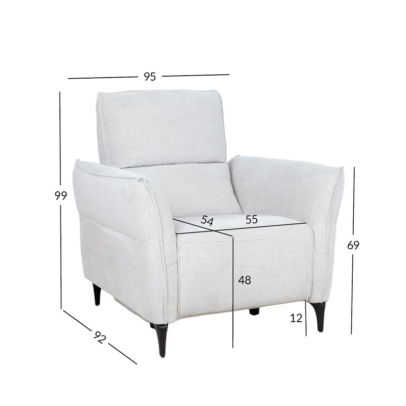 Recliner-nojatuoli Näsdal sähköisellä mekanismilla - vaaleanbeige - Huonekalut - Tuoli & nojatuoli - Nojatuoli & lepotuoli - Mekanismituoli
