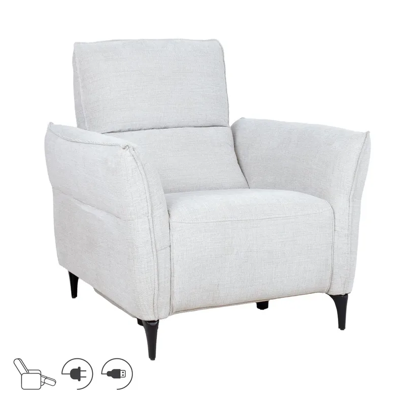 Recliner-nojatuoli Näsdal sähköisellä mekanismilla, vaaleanbeige