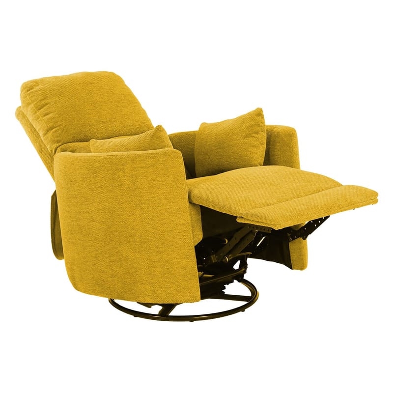Recliner-nojatuoli Ravel manuaalisella kääntyvällä ja pyörivällä mekanismilla - keltainen - Huonekalut - Tuoli & nojatuoli - Nojatuoli & lepotuoli - Mekanismituoli