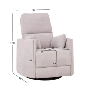 Recliner-nojatuoli Ravel manuaalisella kääntyvällä ja pyörivällä mekanismilla - harmaa - Huonekalut - Tuoli & nojatuoli - Nojatuoli & lepotuoli - Mekanismituoli