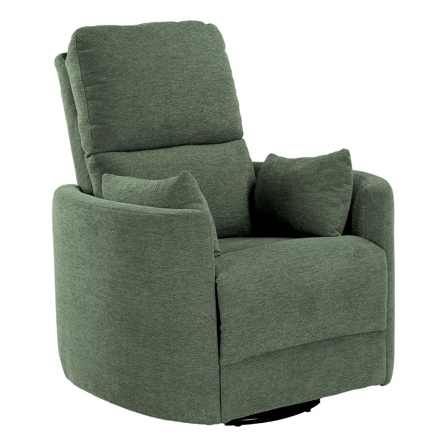 Recliner-nojatuoli Ravel manuaalisella kääntyvällä ja pyörivällä mekanismilla - vihreä