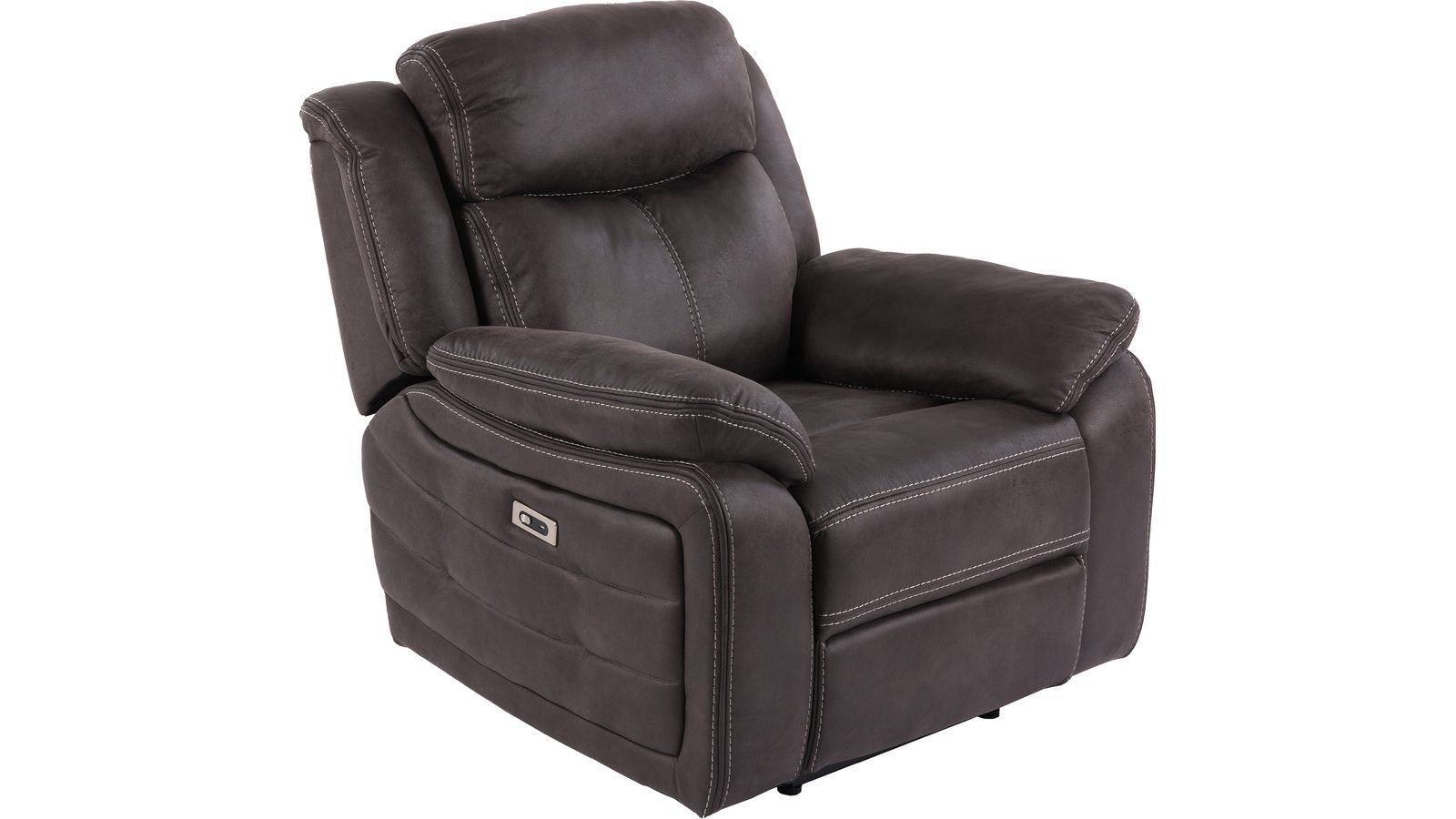 Recliner-nojatuoli Rindal kangas sähköinen - ruskeanharmaa