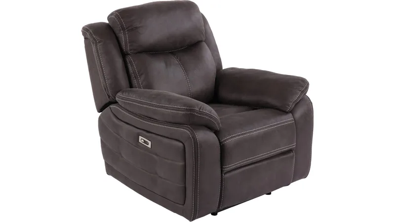 Recliner-nojatuoli Rindal kangas sähköinen, ruskeanharmaa