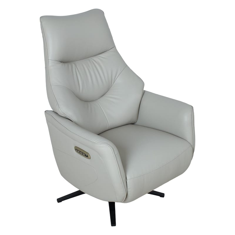 Recliner-nojatuoli Rosdal sähköisellä mekanismilla - beige nahka - Huonekalut - Tuoli & nojatuoli - Nojatuoli & lepotuoli - Mekanismituoli
