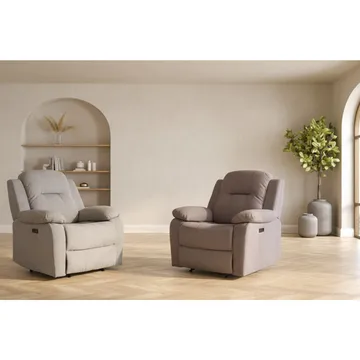 Recliner-nojatuoli Ylmark sähköisellä mekanismilla - Harmaa - Huonekalut - Tuoli & nojatuoli - Nojatuoli & lepotuoli - Mekanismituoli