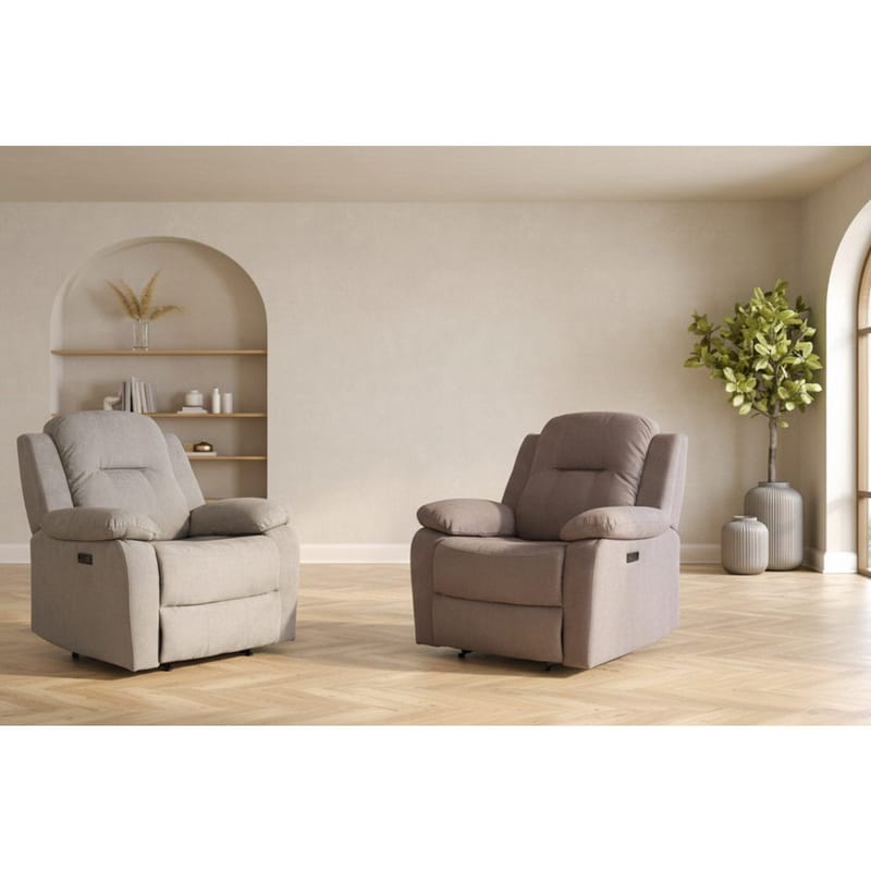 Recliner-nojatuoli Ylmark sähköisellä mekanismilla - taupe - Huonekalut - Tuoli & nojatuoli - Nojatuoli & lepotuoli - Mekanismituoli