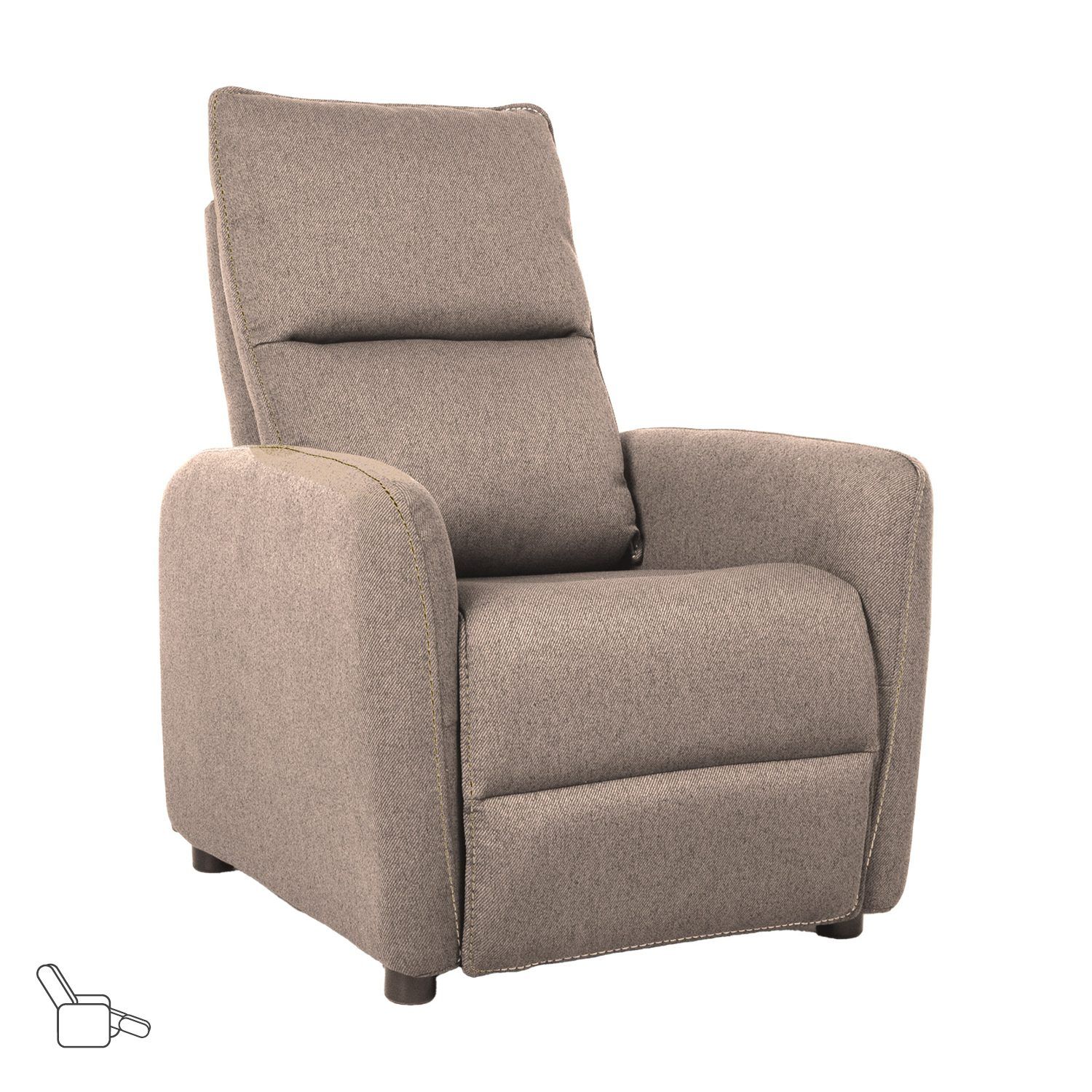 Recliner-nojatuoli Örsvik push back -mekanismilla - Beige