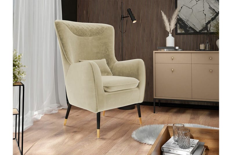 Rushmore Fåtölj Beige/Black - Huonekalut - Tuoli & nojatuoli - Nojatuoli & lepotuoli