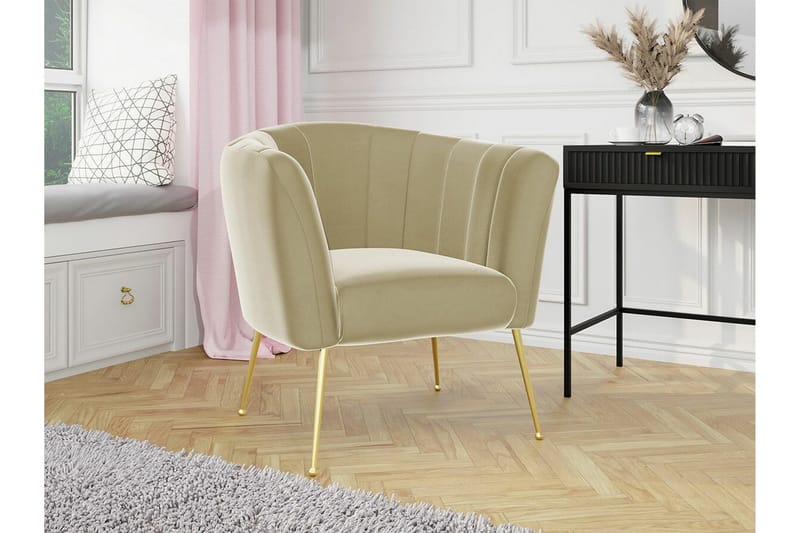 Rushmore Fåtölj Beige/Wood - Huonekalut - Tuoli & nojatuoli - Nojatuoli & lepotuoli