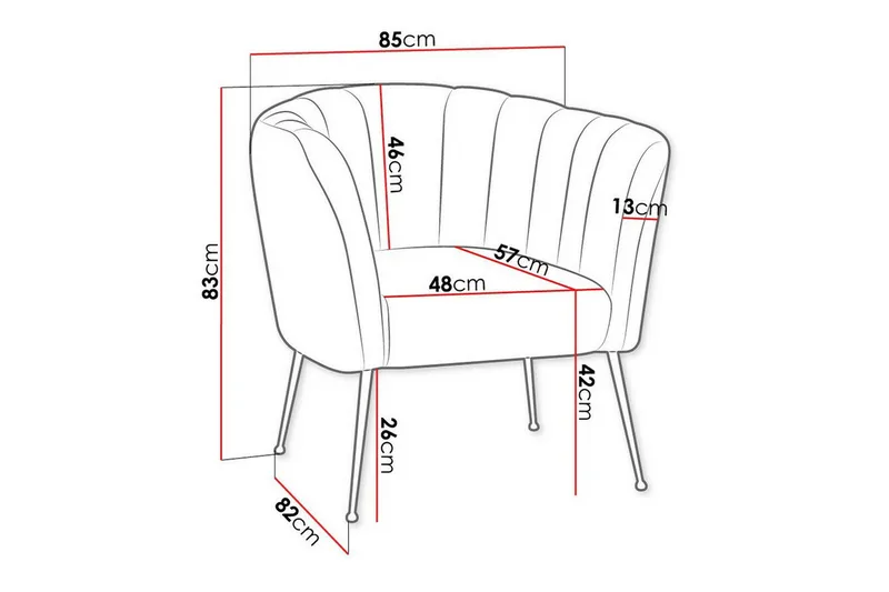 Rushmore Fåtölj Black/Gold - Huonekalut - Tuoli & nojatuoli - Nojatuoli & lepotuoli