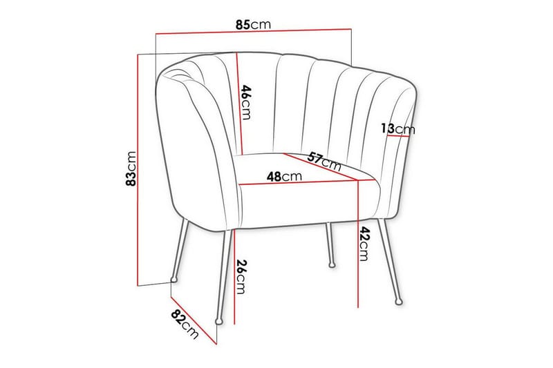 Rushmore Fåtölj Black/Gold - Huonekalut - Tuoli & nojatuoli - Nojatuoli & lepotuoli