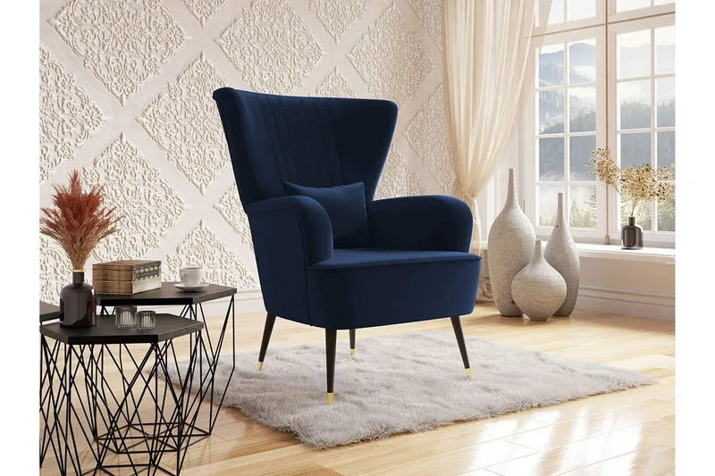 Rushmore Fåtölj Dark blue - Huonekalut - Tuoli & nojatuoli - Nojatuoli & lepotuoli