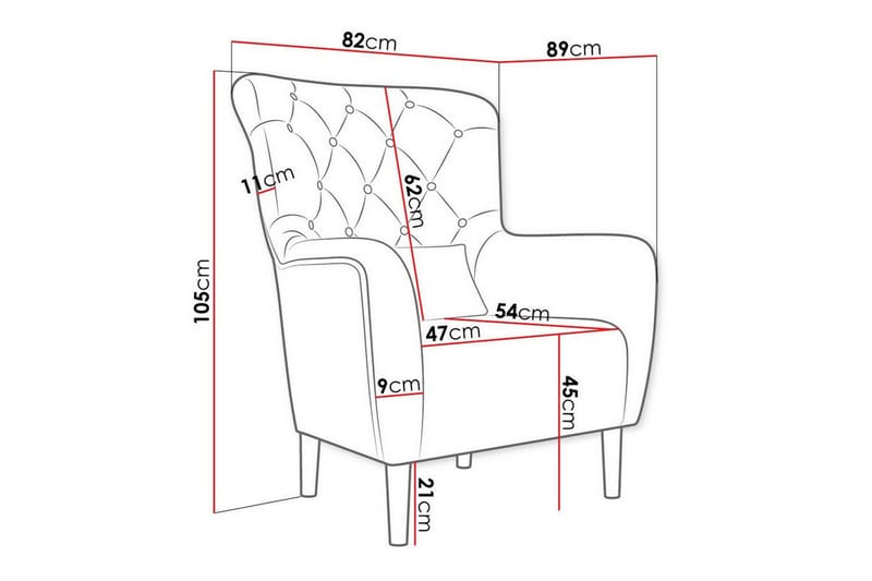 Rushmore Fåtölj Dark Blue/Blue - Huonekalut - Tuoli & nojatuoli - Nojatuoli & lepotuoli
