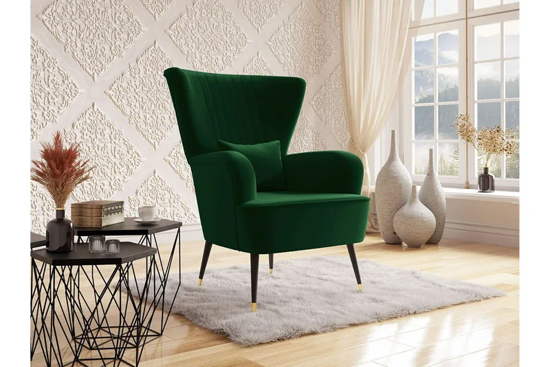 Rushmore Fåtölj Dark green - Huonekalut - Tuoli & nojatuoli - Nojatuoli & lepotuoli
