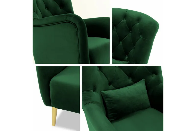 Rushmore Fåtölj Dark green - Huonekalut - Tuoli & nojatuoli - Nojatuoli & lepotuoli