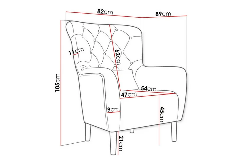 Rushmore Fåtölj Dark green - Huonekalut - Tuoli & nojatuoli - Nojatuoli & lepotuoli
