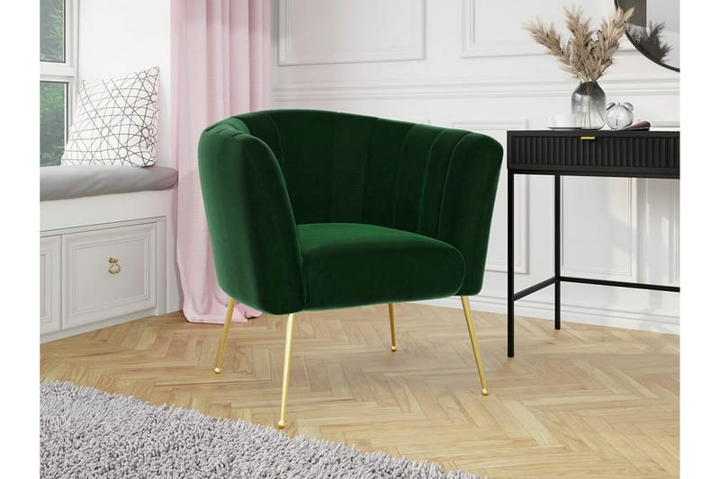 Rushmore Fåtölj Dark green/Gold - Huonekalut - Tuoli & nojatuoli - Nojatuoli & lepotuoli