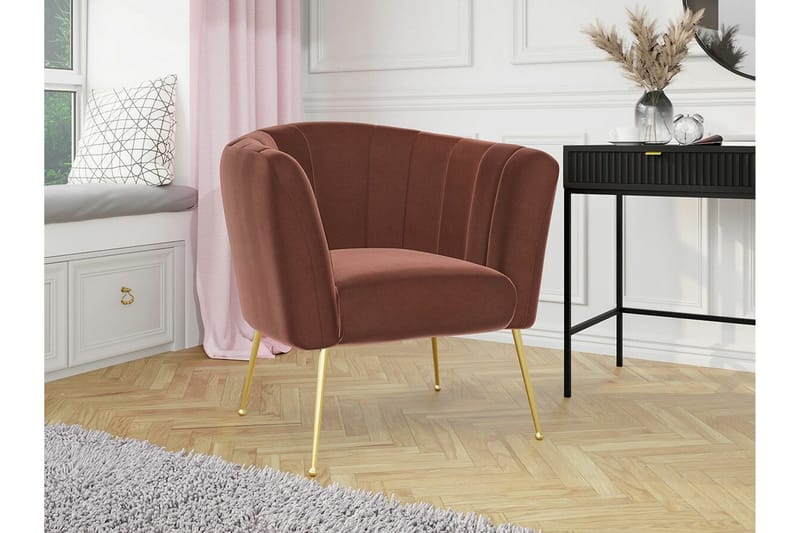Rushmore Fåtölj Gold/Brown - Huonekalut - Tuoli & nojatuoli - Nojatuoli & lepotuoli