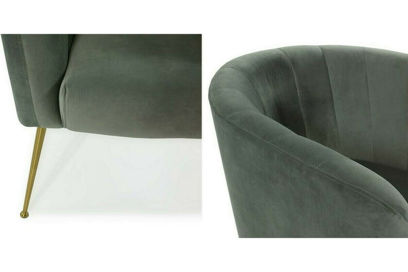 Rushmore Fåtölj Grey/Gold - Huonekalut - Tuoli & nojatuoli - Nojatuoli & lepotuoli