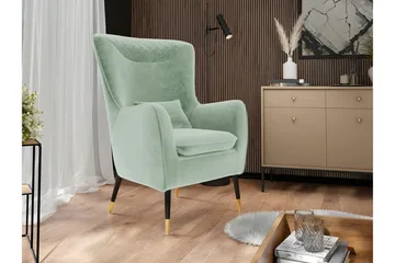 Rushmore Fåtölj Light green/Green/Mint - Huonekalut - Tuoli & nojatuoli - Nojatuoli & lepotuoli - Samettinojatuoli