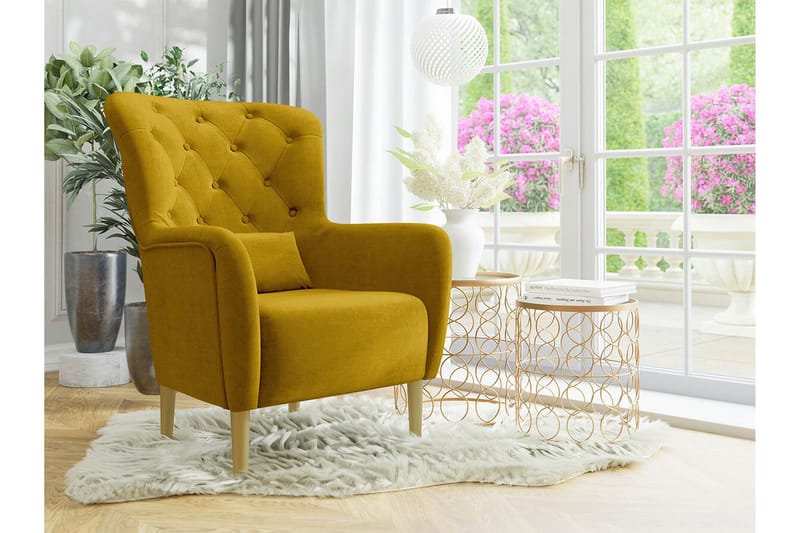 Rushmore Fåtölj Yellow-Green - Huonekalut - Tuoli & nojatuoli - Nojatuoli & lepotuoli