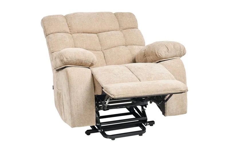 Sähköinen lepotuoli Ares Beige - Beige - Huonekalut - Tuoli & nojatuoli - Nojatuoli & lepotuoli - Mekanismituoli
