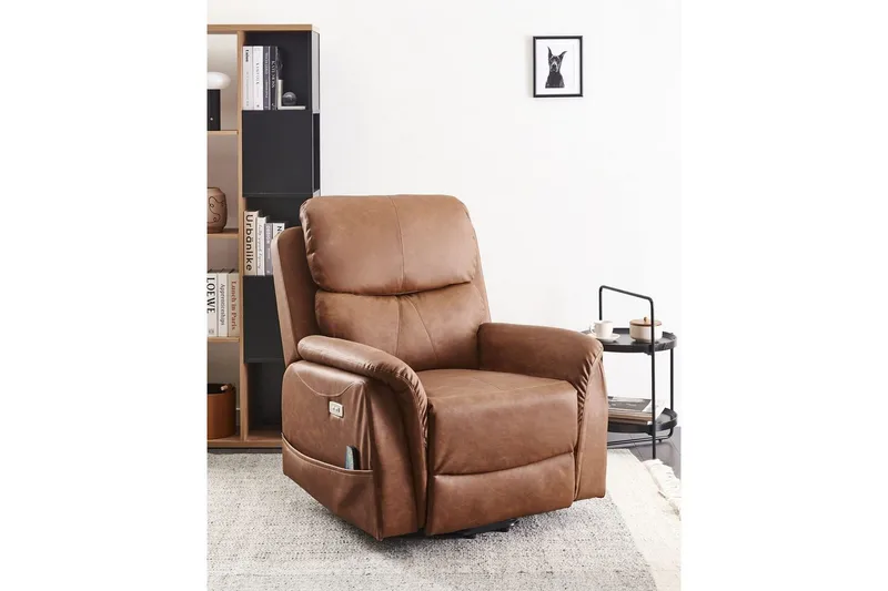 Sähköinen lepotuoli Glorie Ruskea - Ruskea - Huonekalut - Tuoli & nojatuoli - Nojatuoli & lepotuoli - Hierontatuolit